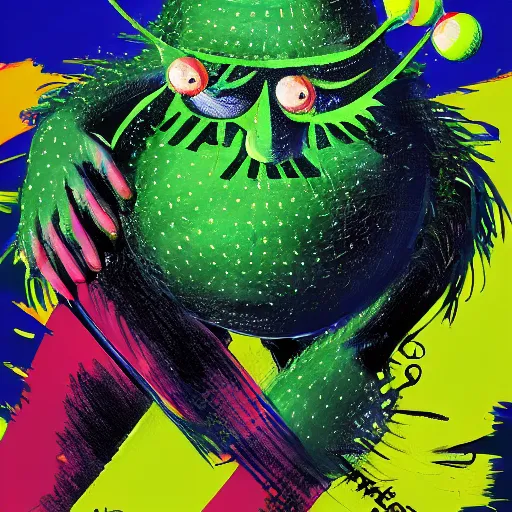 Image similar to a tennis ball monster ,tennis ball, tennis racket, colorful, digital art, fantasy, magic, trending on artstation, ultra detailed, professional illustration by Basil Gogos