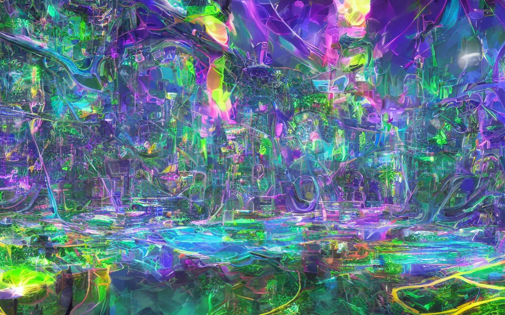 Image similar to a techno - spiritual utopian paradise, future perfect, award winning digital art