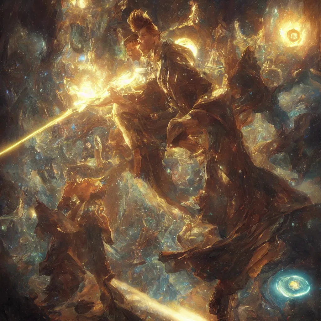 Image similar to david bowie as doctor who, radiant light, caustics, heroic, bright iridescent light, by gaston bussiere, bayard wu, greg rutkowski, maxim verehin