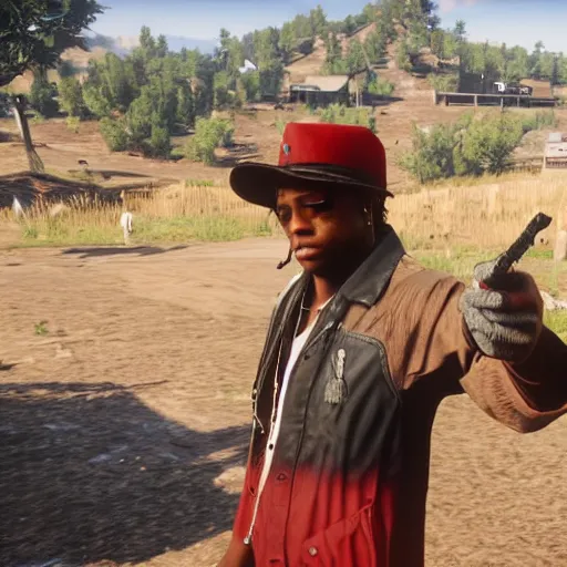 Image similar to Juice wrld In red dead redemption 2 4K detail