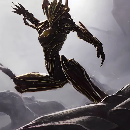 Prompt: ant pov, looking up at a beautiful and stunning giant female warframe, looming over pov, about to step on pov, off-white plated armor, slick elegant design, sharp claws, detailed shot, feet and hands, highly detailed art, epic cinematic shot, realistic, professional digital art, high end digital art, DeviantArt, artstation, Furaffinity, 8k HD render, epic lighting, depth of field