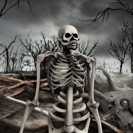 Image similar to spooky scary skeletons movie still, cinematic, photorealistic, extreme detail, sharp focus, 8 k, intricate, hyper detailed, realistic, cinematic lighting