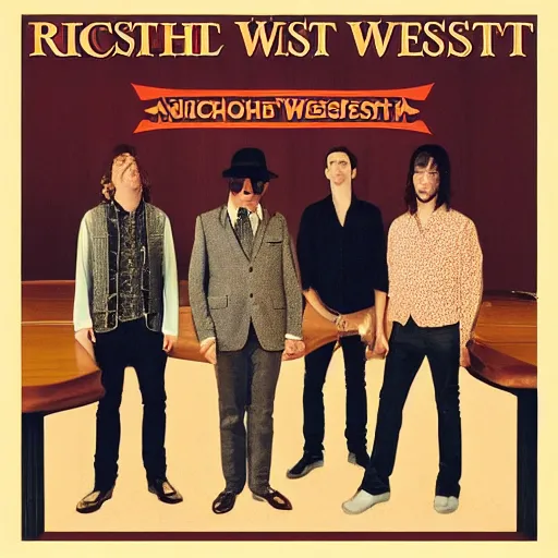 Prompt: an album cover for an album by a band called richest west, the album is called tall,