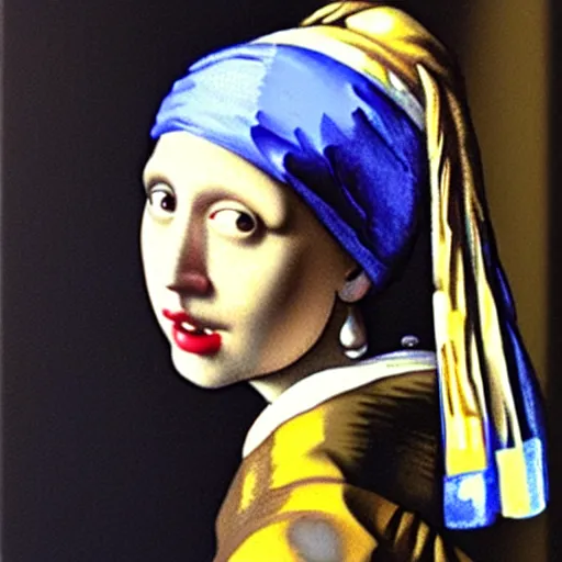 Prompt: Nicholas Cage with a Pearl Earring, Painting by Johannes Vermeer