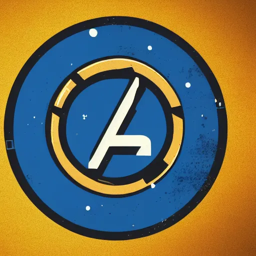 Image similar to modern logo, simplified, railgun, anime.