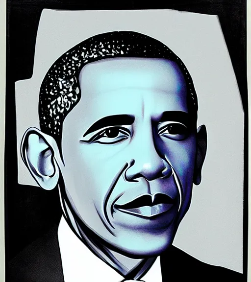 Prompt: obama by pablo picasso