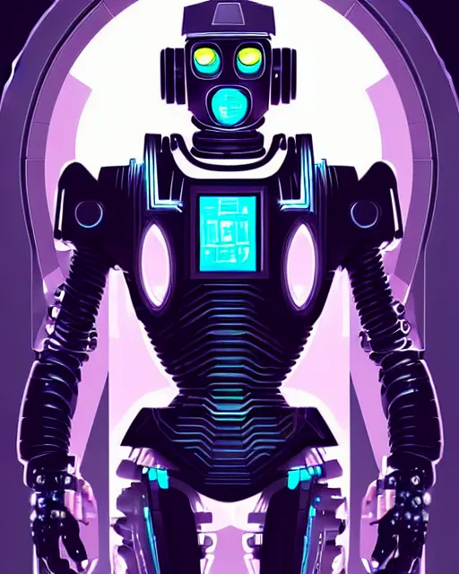 Image similar to cyberknight, character portrait, portrait, concept art, intricate details, highly detailed, sci - fi poster, cyberpunk art, in the style of looney tunes