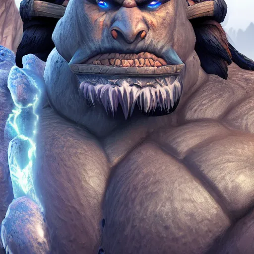 Image similar to mountain giant made of rocks world of warcraft portrait 8 k