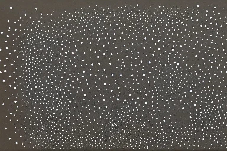 Image similar to teeth, smile, faceless people, black figures, dark, acrylic, clay, dots abstract, dripping, stipple, pointillism, technical, abstract, minimal, style of francis bacon, asymmetry, pulled apart, stretch, cloak, eerie, made of dots, abstraction chemicals, blotter, mask, colored dots, splotch, old painting style