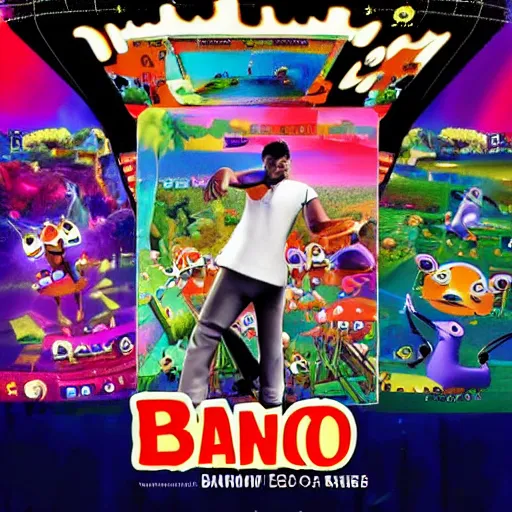 Prompt: “bongo simulator the video game, movie poster”