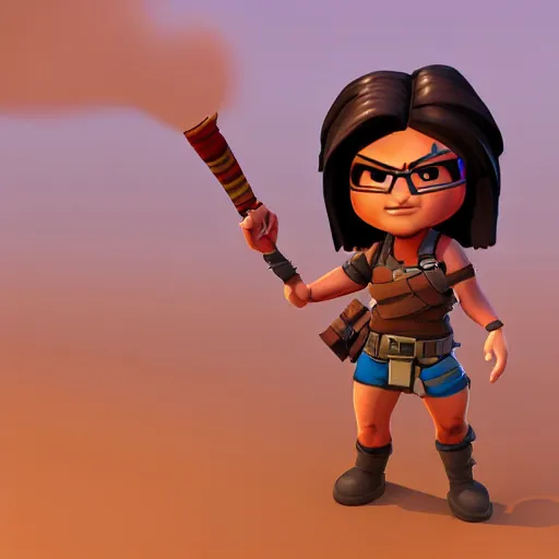 Image similar to the renegade raider from fortnite as a cartoon, 8 k, 3 d model, professional, drawing