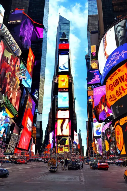 Image similar to Times Square in the style of World of Warcraft