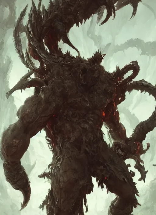 Prompt: the ancient demon of guile, greg rutkowski, 8 k, shallow depth of field, intricate detail, concept art, masterpiece