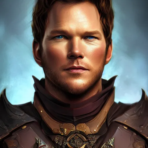 Image similar to close up portrait of chris pratt as a lich necromancer, made by carvaggio, stanley artgerm lau, wlop, rossdraws, artstation, cgsociety, concept art, cgsociety, octane render, trending on artstation, artstationhd, artstationhq, unreal engine, 4 k, 8 k