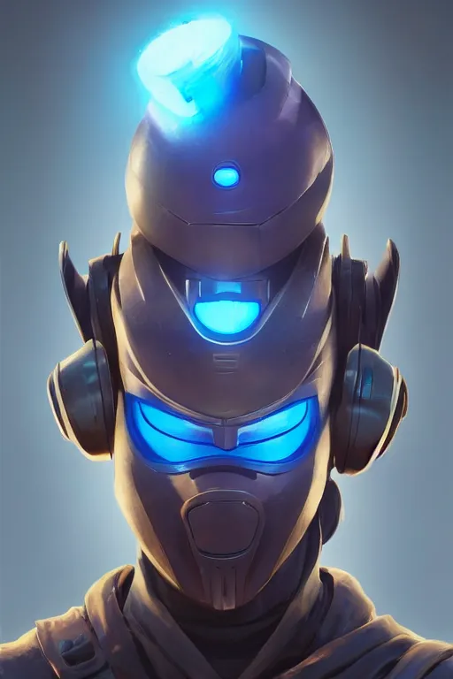 Image similar to epic mask helmet robot ninja portrait stylized as fornite style game design fanart by concept artist gervasio canda, behance hd by jesper ejsing, by rhads, makoto shinkai and lois van baarle, ilya kuvshinov, rossdraws global illumination radiating a glowing aura global illumination ray tracing hdr render in unreal engine 5