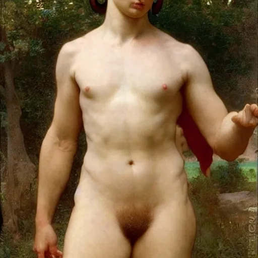 Prompt: pre - raphaelite athletic males wearing headset by bouguereau
