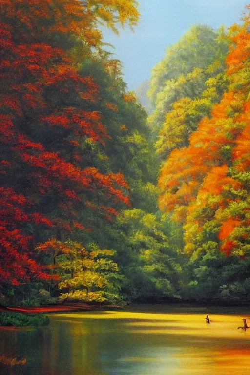 Prompt: bob ross painting of new york central park