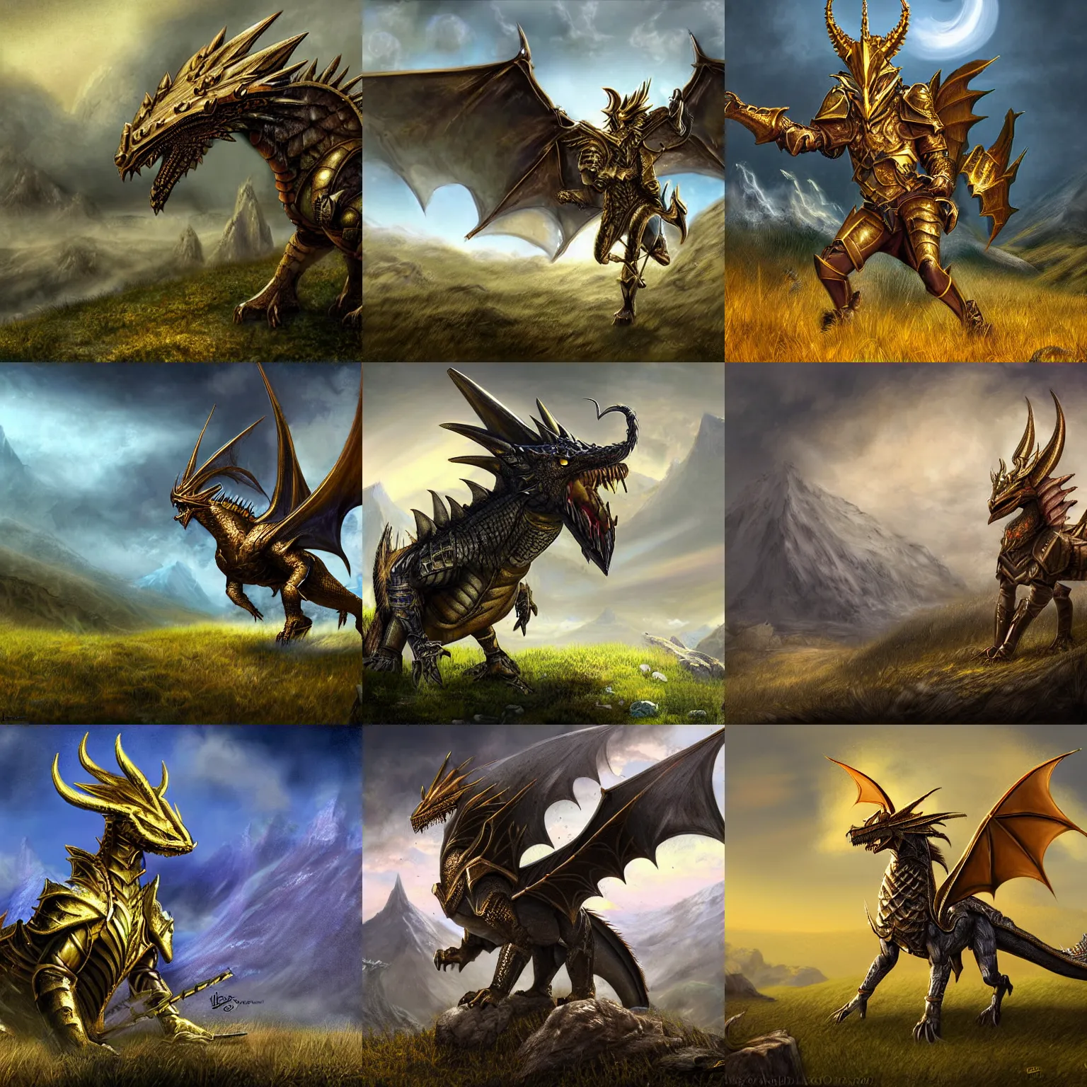 armored dragon art