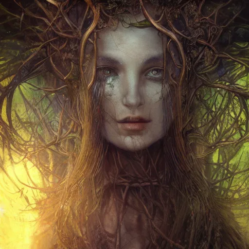 cinematic portrait of a dryad priestess, by brian | Stable Diffusion ...