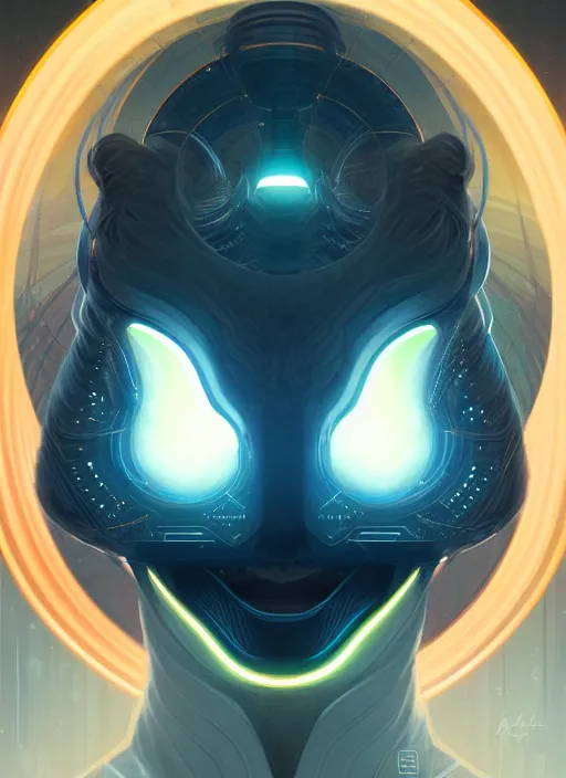 Prompt: symmetry!! portrait of an animal, tech wear, scifi, glowing lights!! intricate elegant, highly detailed, digital painting, artstation, concept art, smooth, sharp focus, illustration, art by artgerm and greg rutkowski and alphonse mucha
