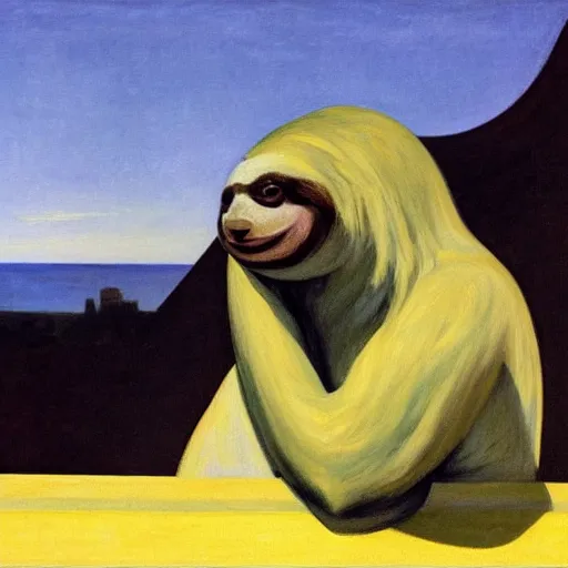 Image similar to sloth by Edward Hopper