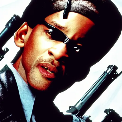 Image similar to A still of Will Smith as Neo from The Matrix. Extremely detailed. Beautiful. 4K. Award winning.