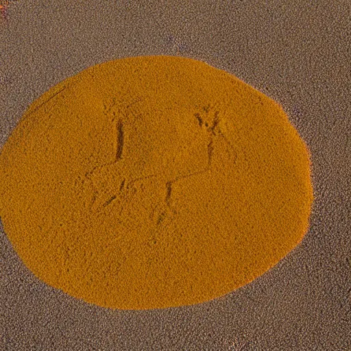 Image similar to nazca design, colored sand