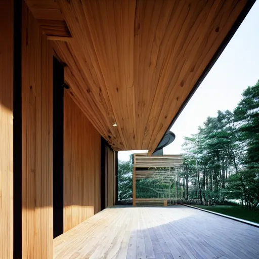 Image similar to Architectural photography of a residential house by Kengo Kuma