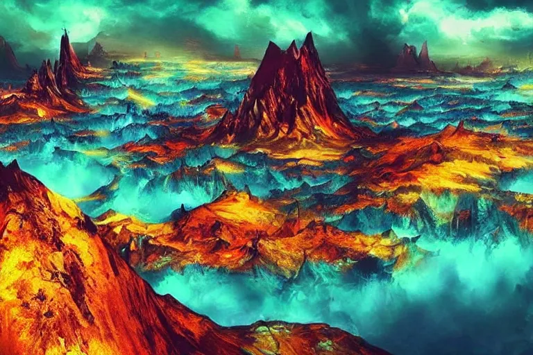 Prompt: a very beautiful crazy landscape photo of a secret civilization, hyperdetailed, nice colors, cinematic masterpiece