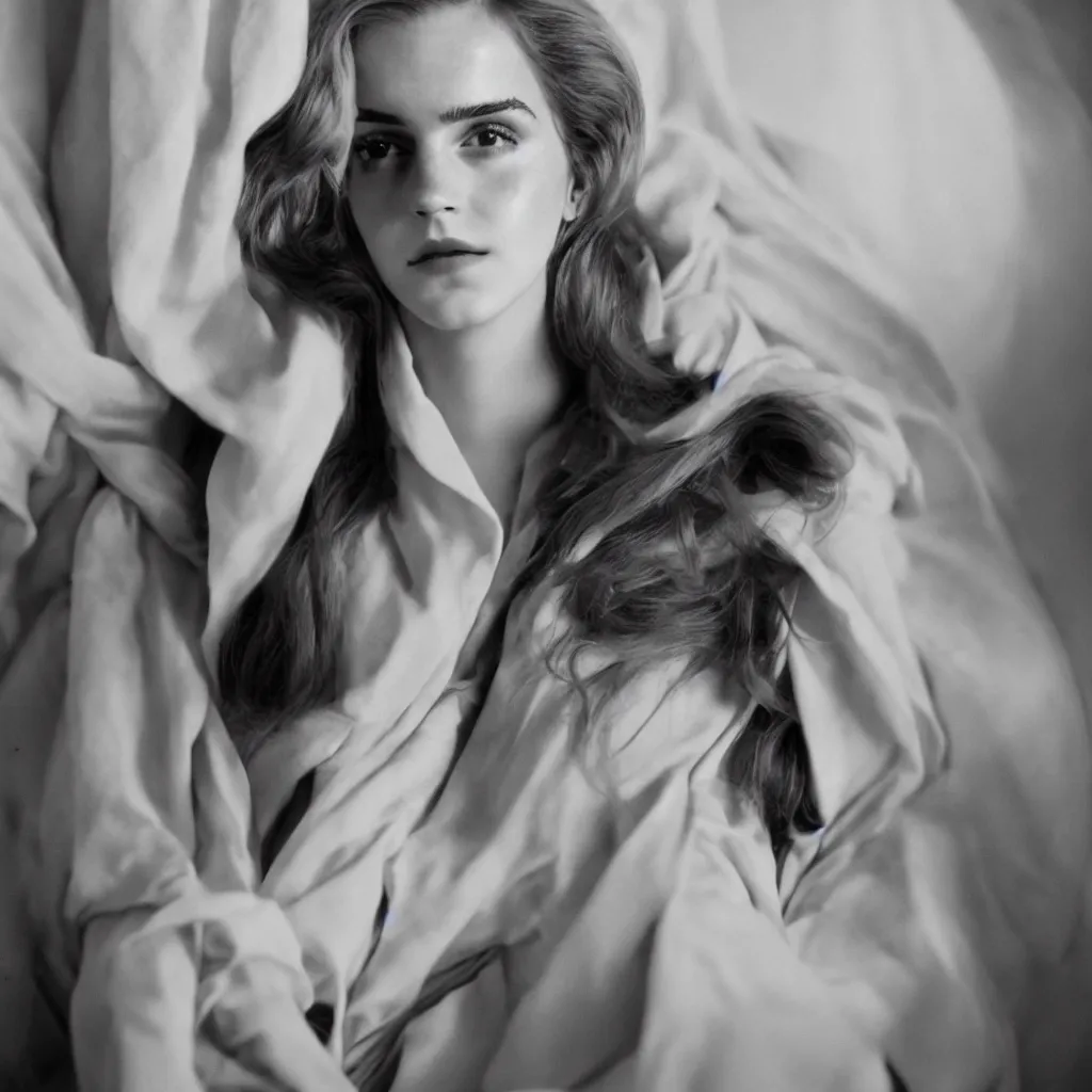 Image similar to closeup!!! centre frame!!!! Emma Watson long hair flowing robes baroque room cinematic lighting stanley kubrick barry lyndon Cecil Beaton, Lee Miller, Irving Penn, David Bailey, Corinne Day, Patrick Demarchelier 4k canon 5d mk4