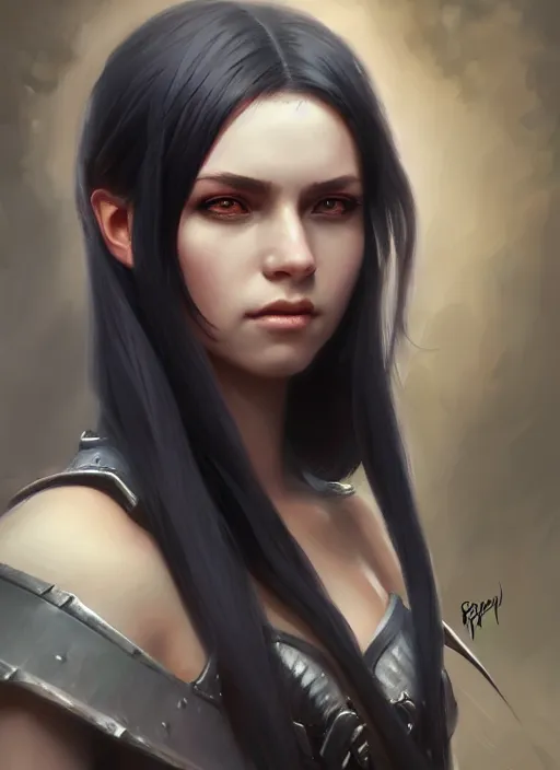 Image similar to a _ fantasy _ style _ portrait _ painting _ of young adult, black fringe hair, round face, rpg dnd oil _ painting _ unreal _ 5 _ daz. _ rpg _ portrait _ extremely _ detailed _ artgerm _ greg _ rutkowski _ greg