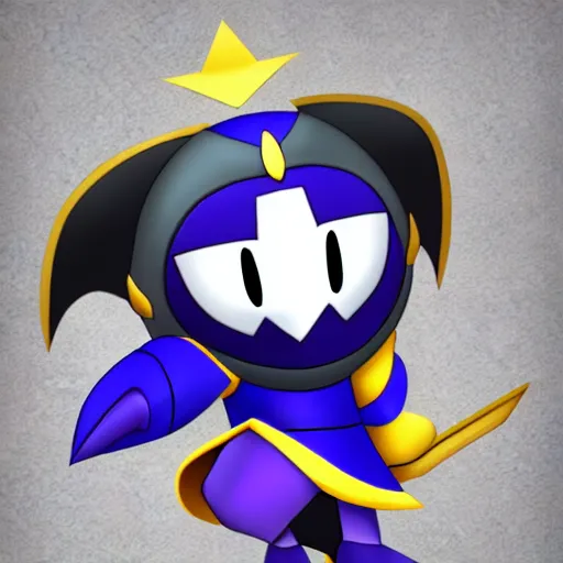 Image similar to meta knight from kirby