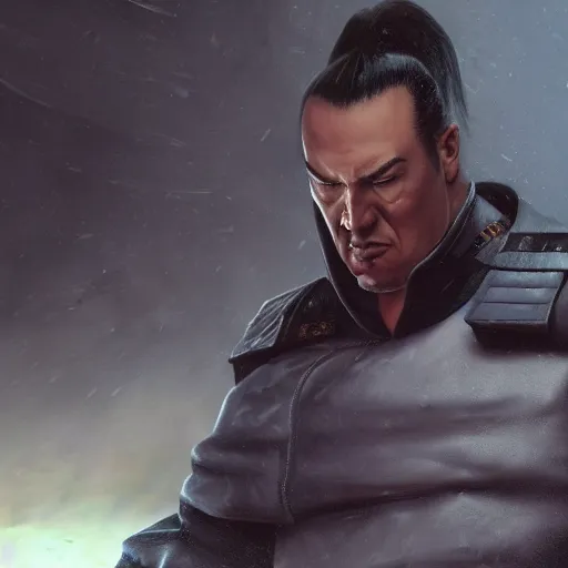 Prompt: hyper realistic, steven seagal from mortal kombat, unreal engine, greg rutkowski, beeple global illumination, translucent, sub - surface scattering,