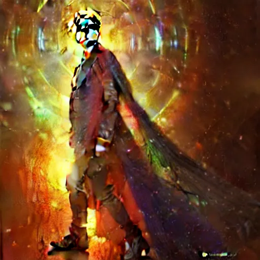 Image similar to david bowie as doctor who, radiant light, caustics, heroic, bright iridescent light, by gaston bussiere, bayard wu, greg rutkowski, maxim verehin