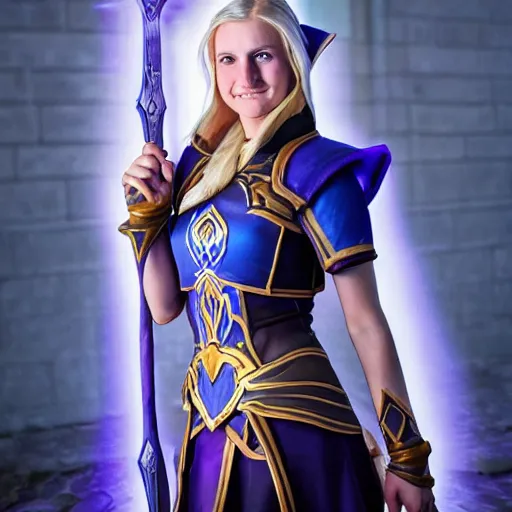 Prompt: jaina proudmoore in real life