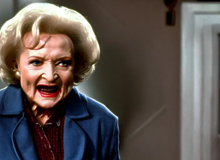 Prompt: film still of betty white as walker in walker texas ranger, 8 k