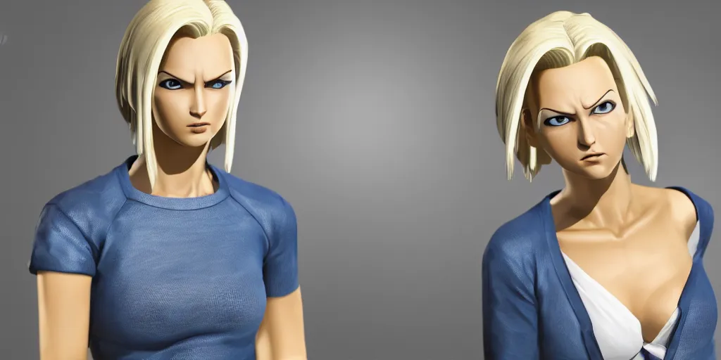 Prompt: android 18, hyper realism, 8k,