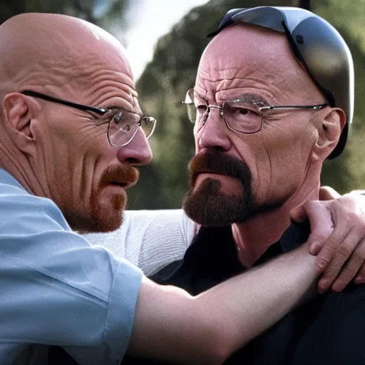 Prompt: walter white not respecting personal space