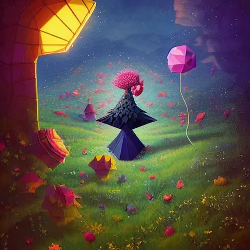 Image similar to low poly, pixar, surreal hybrid animals, nostalgia for a fairytale, magic realism, flowerpunk, mysterious vivid colors by andy kehoe and amanda clarke en un mundo de Gediminas Pranckevicius