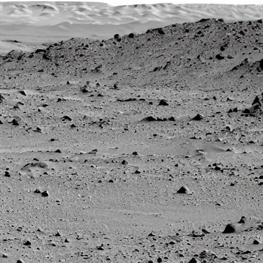 Prompt: Cat looking figure in the distance, an old restored photo from a Curiosity Mars rover