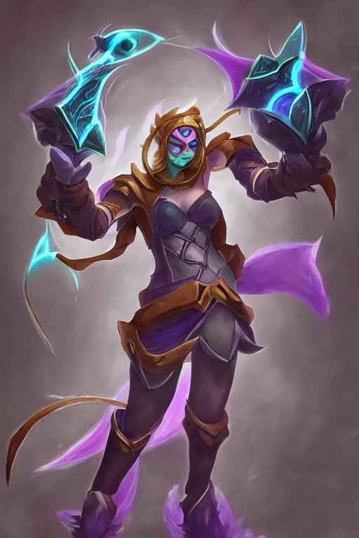 Image similar to arcane character, league of legends, by alexis wanneroy