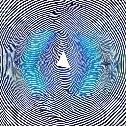 Prompt: beach house album artwork, op art, album cover