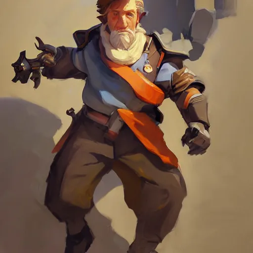 Image similar to greg manchess portrait painting of bilbo beutlin as overwatch character, medium shot, asymmetrical, profile picture, organic painting, sunny day, matte painting, bold shapes, hard edges, street art, trending on artstation, by huang guangjian and gil elvgren and sachin teng