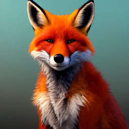 Prompt: [ [ [ [ [ [ [ [ [ [ [ red fox, in the style of pixar, character art, movie still