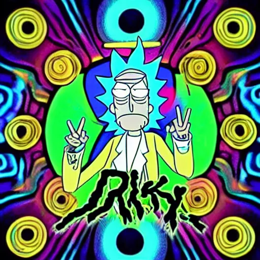 Prompt: Rick and Morty psychodelic, show me what you got