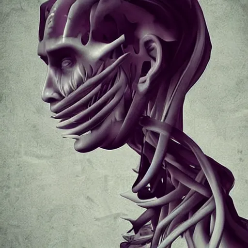 Image similar to an anthropomorphic representation of pain, stunning digital art, expressive