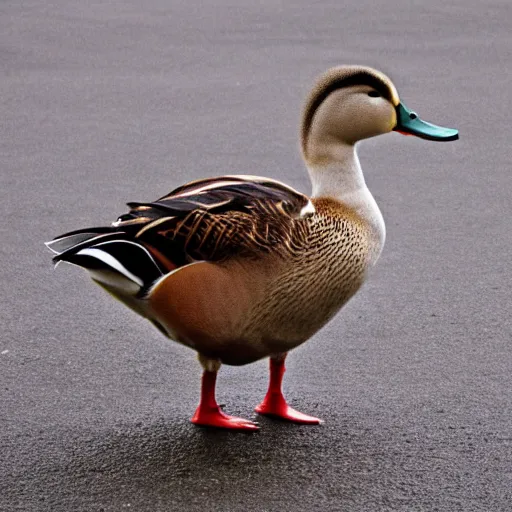 Image similar to duck with human arms human arms human arms