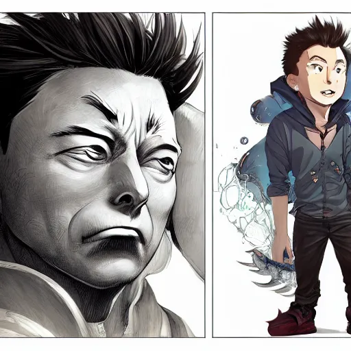Prompt: anime portrait of elon musk the hobbit as an anime troll by Stanley Artgerm Lau, WLOP, Rossdraws, James Jean, Andrei Riabovitchev, Marc Simonetti, and Sakimichan, trending on artstation