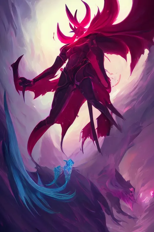 Prompt: aatrox league of legends wild rift hero champions arcane magic digital painting bioluminance alena aenami artworks in 4 k design by lois van baarle by sung choi by john kirby artgerm style pascal blanche and magali villeneuve mage fighter assassin