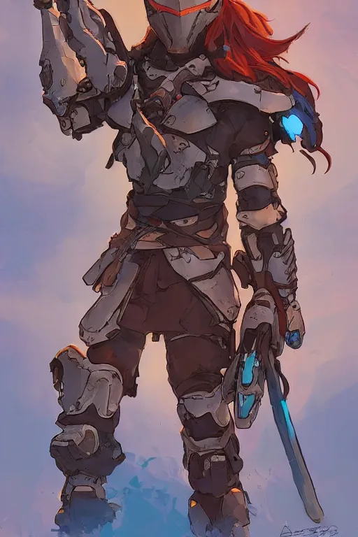 Image similar to combination suit armor aloy horizon forbidden west horizon zero dawn robot ninja mask helmet backpack tribal, art gta 5 comics, official fanart behance hd artstation by jesper ejsing, by rhads, makoto shinkai and lois van baarle, ilya kuvshinov, ossdraws radiating a glowing aura cgi rtx 2 0 2 2